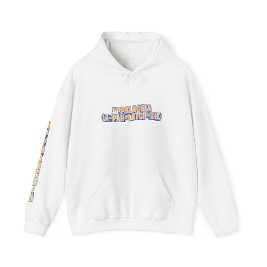 Appalachia Graphic Hoodie — Retro Patch-Style