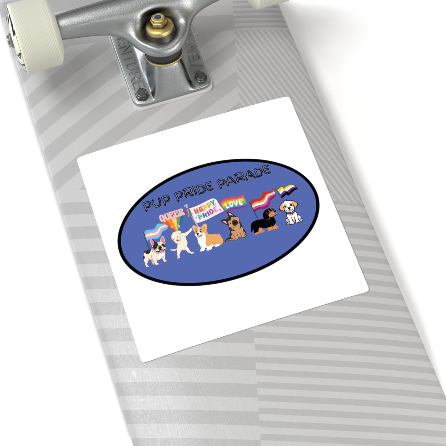 Puppy Pride Parade Sticker — LGBTQ+ Sticker