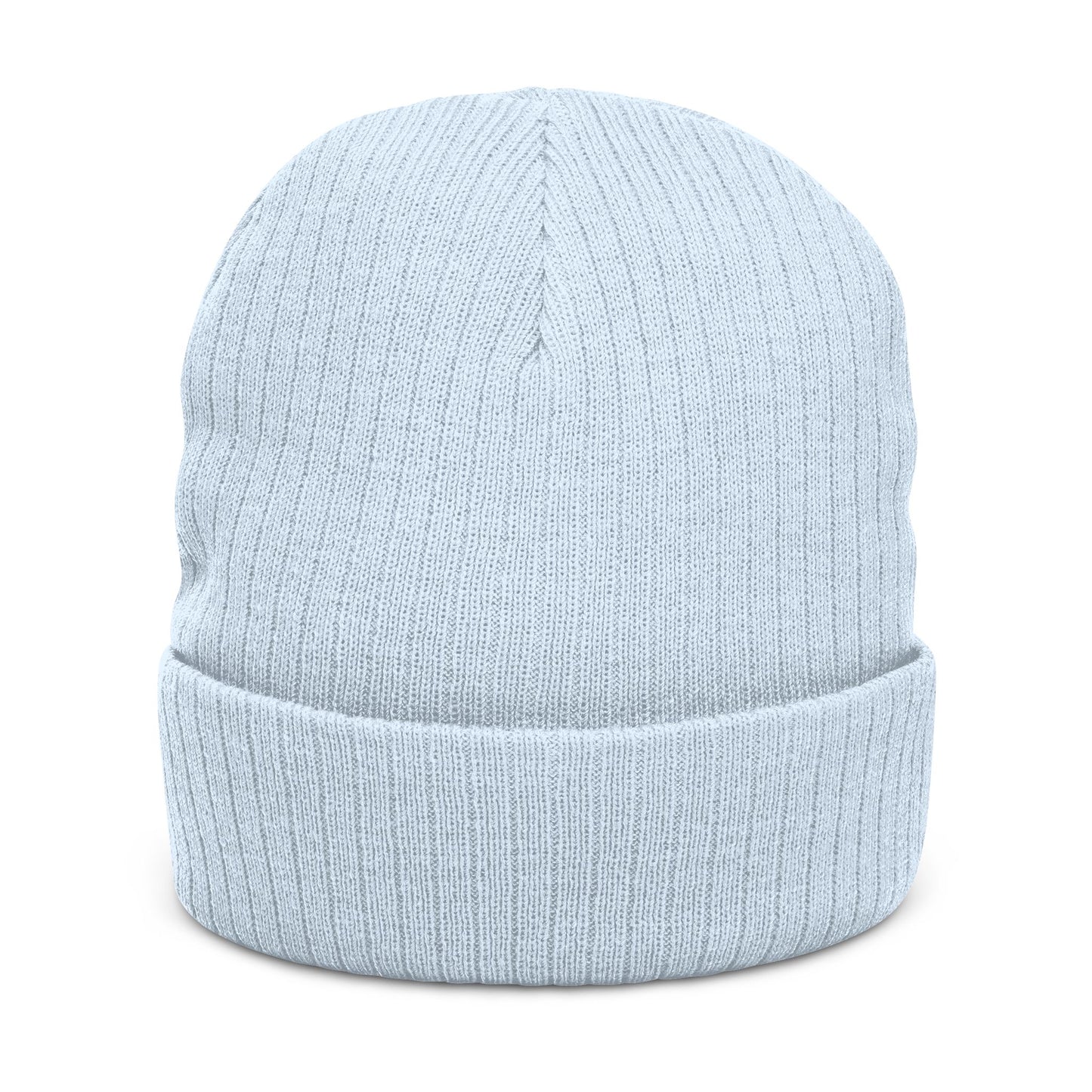 Embroidered 'ANTI AI' Ribbed Knit Beanie NO AI LOW TECH STATEMENT in a Cozy Winter Hat - NO AI - ANTI AI - WOMAN OWNED BUSINESS
