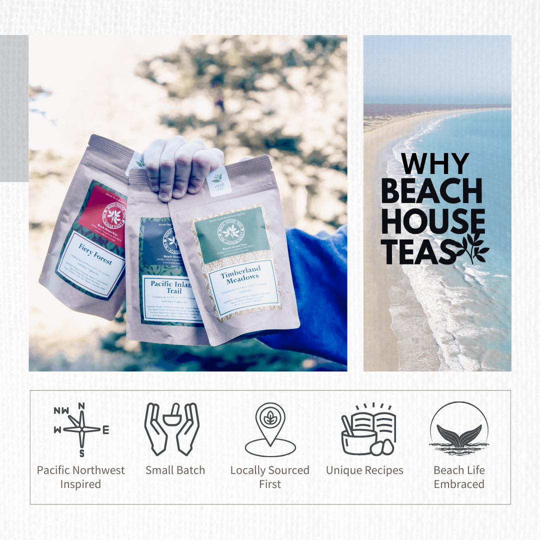 Pacific Petrichor Tea-Infused Bath Salts - Natural Bath and Body Care - Epsom & Sea Salts, Lemongrass, flowers, matcha green tea infused sea salt