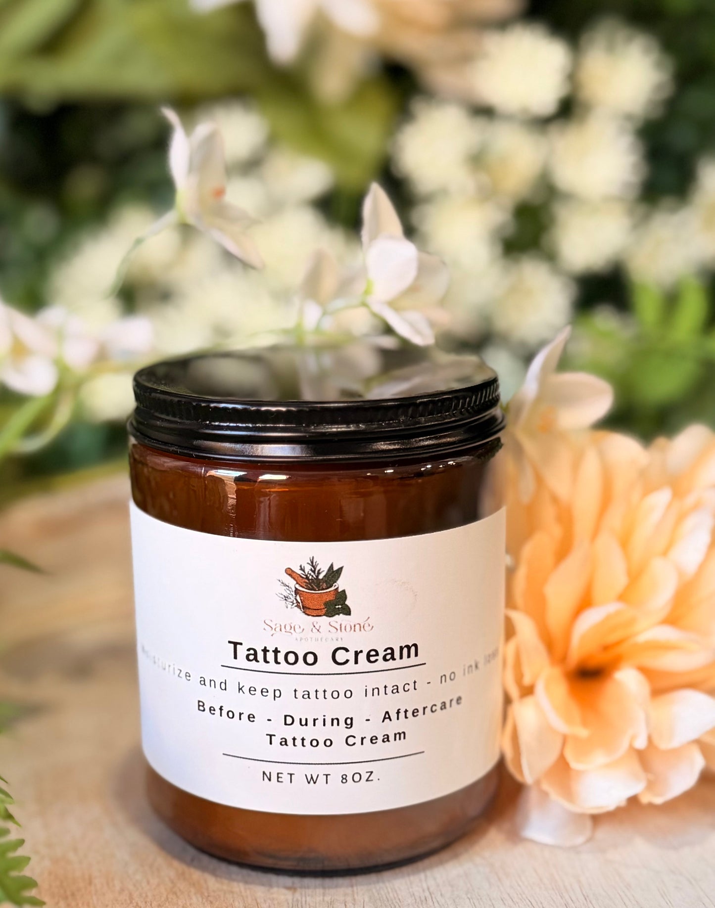 Natural, Organic Tattoo Cream - Hemp Seed Oil, Shea & Mango Butter, Coconut Oil - Protect your tattoos naturally