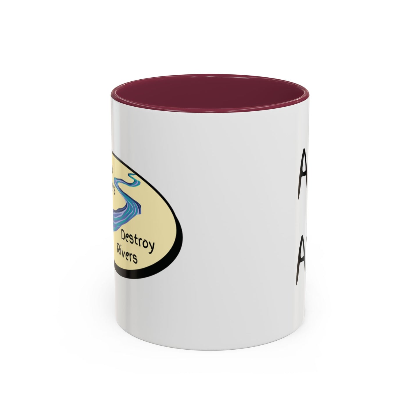 Anti AI Coffee Mug – Funny Novelty 11oz/15oz Color Accent Ceramic Mug