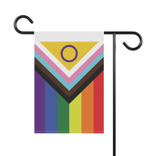 Progress Pride Garden / Yard Flag – Inclusive Rainbow Banner in 2 Sizes House Flag or Garden Flag - Outdoor or Indoor Home Decor from a Women-Owned Business in Virginia