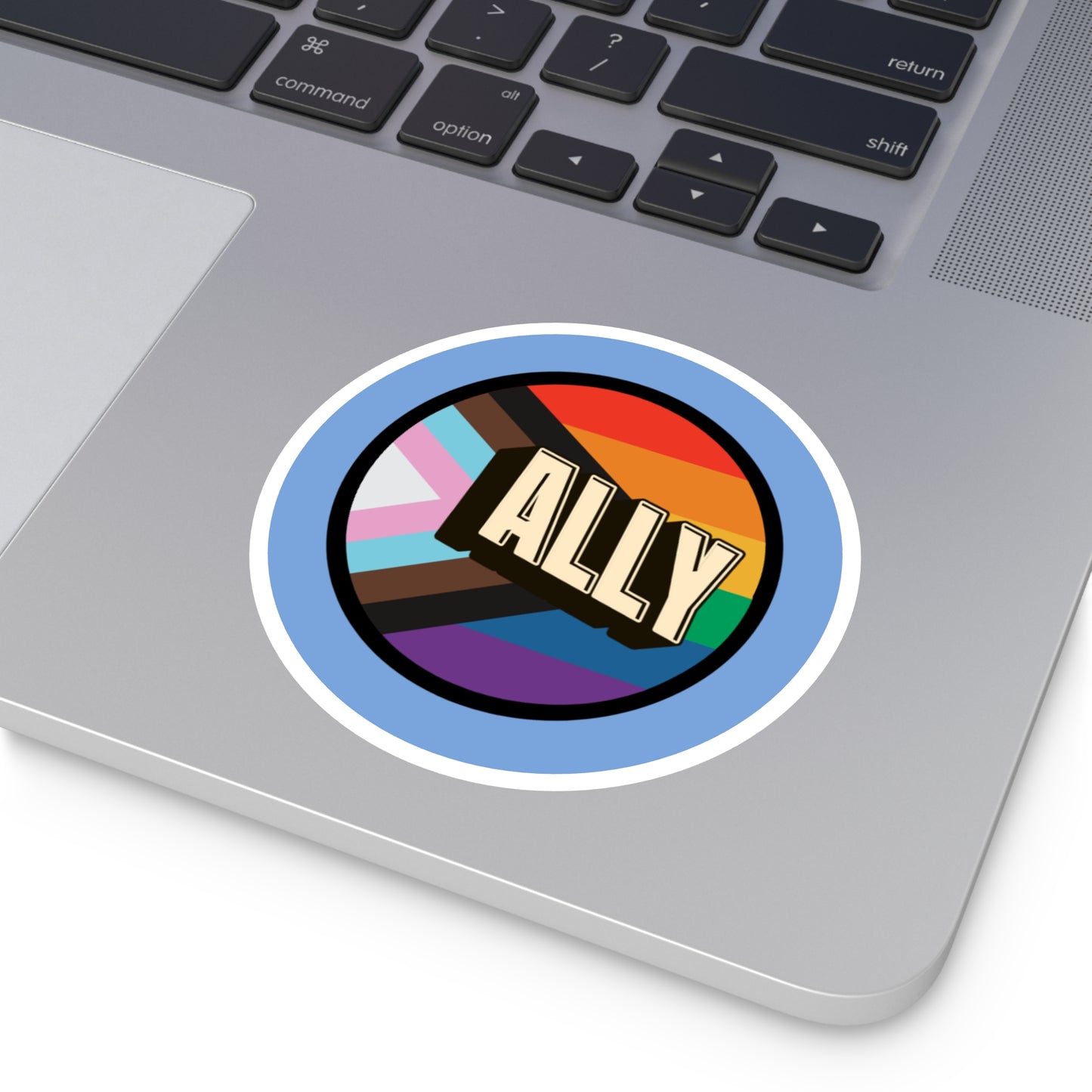 ALLY Pride Sticker — LGBTQIA+ Ally Vinyl Decal