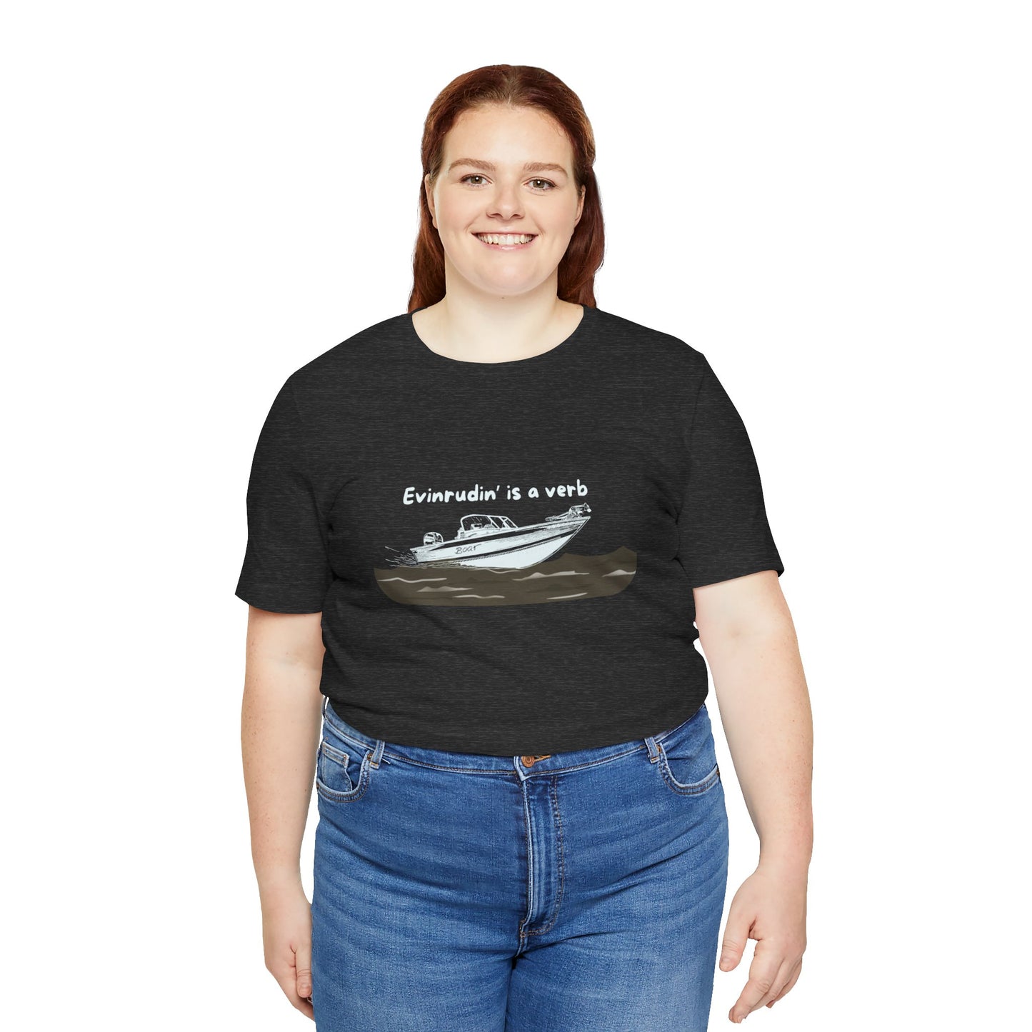 Summer Shirt - EVINRUDE Boat T‑Shirt – "Evinrudin' Is a Verb" Retro Motorboat Tee inspired by days on the lake, river, just out on that water