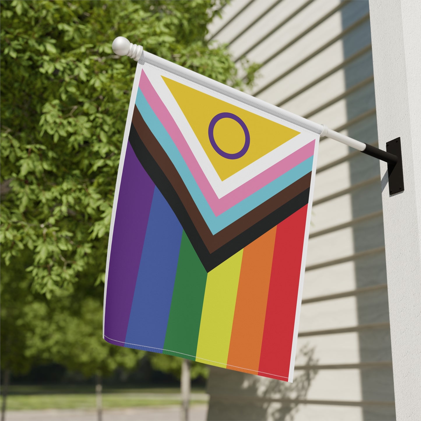 Progress Pride Garden Flag – Inclusive Rainbow House Banner in 2 Sizes - Please Support a Women-Owned Business in Virginia