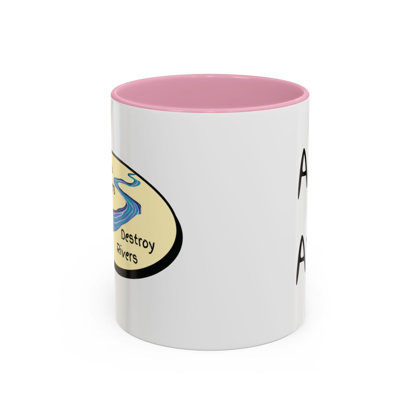 Anti AI Coffee Mug – Funny Novelty 11oz/15oz Color Accent Ceramic Mug