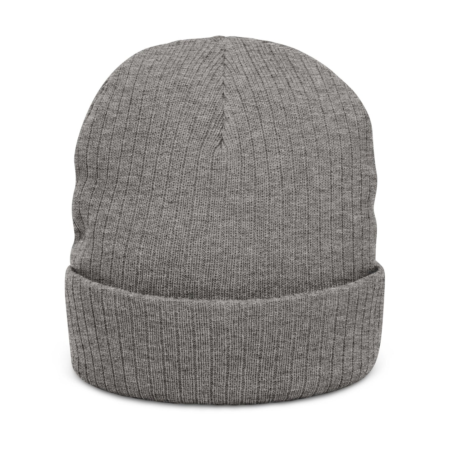 Embroidered 'ANTI AI' Ribbed Knit Beanie NO AI LOW TECH STATEMENT in a Cozy Winter Hat - NO AI - ANTI AI - WOMAN OWNED BUSINESS