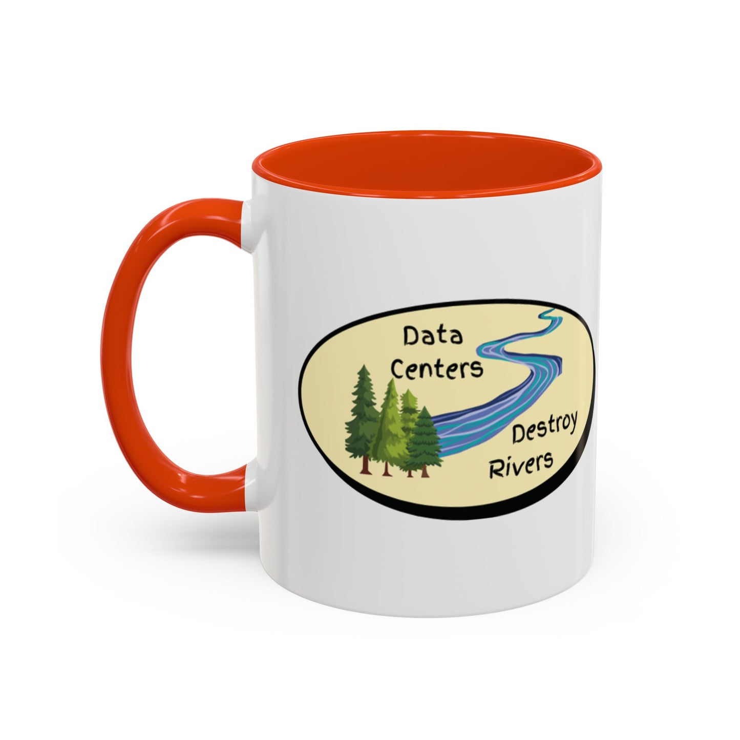Anti AI Coffee Mug – Funny Novelty 11oz/15oz Color Accent Ceramic Mug