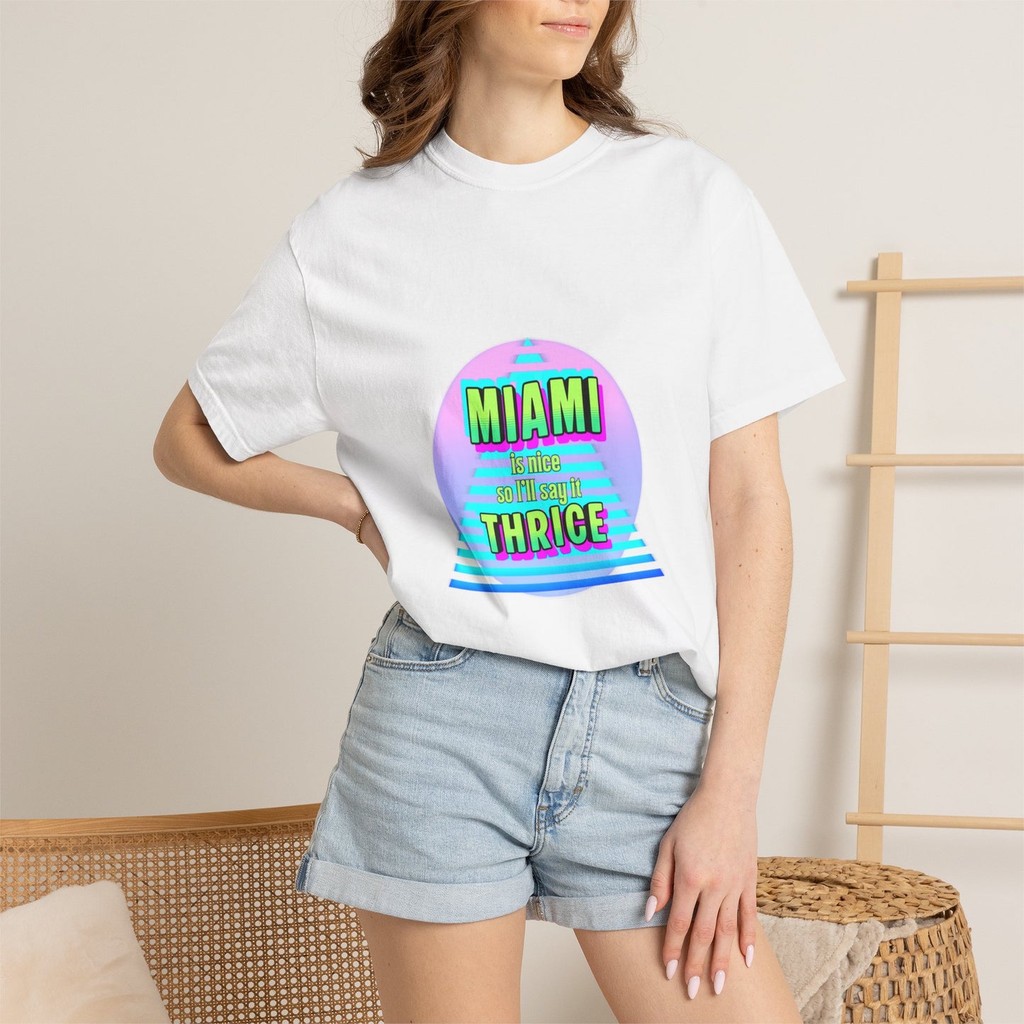 Miami Thrice Retro Sunset T-Shirt