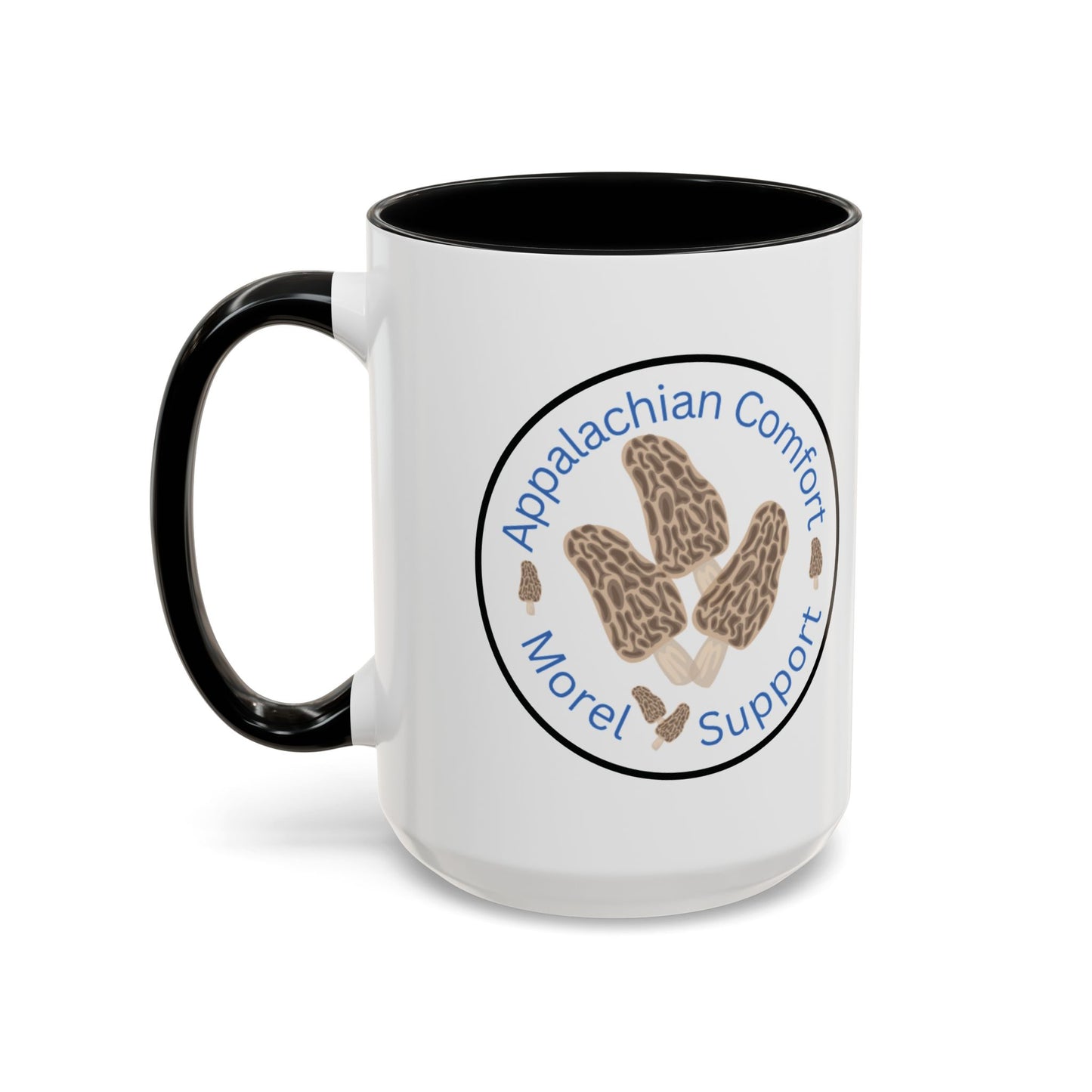 Appalachian Comfort - MOREL Support Coffee Mug, inspired by the tradition of mushroom hunting for the Dry Land Fish in the forests and woods of the Appalachian Mountains - WOMAN OWNED BUSINESS