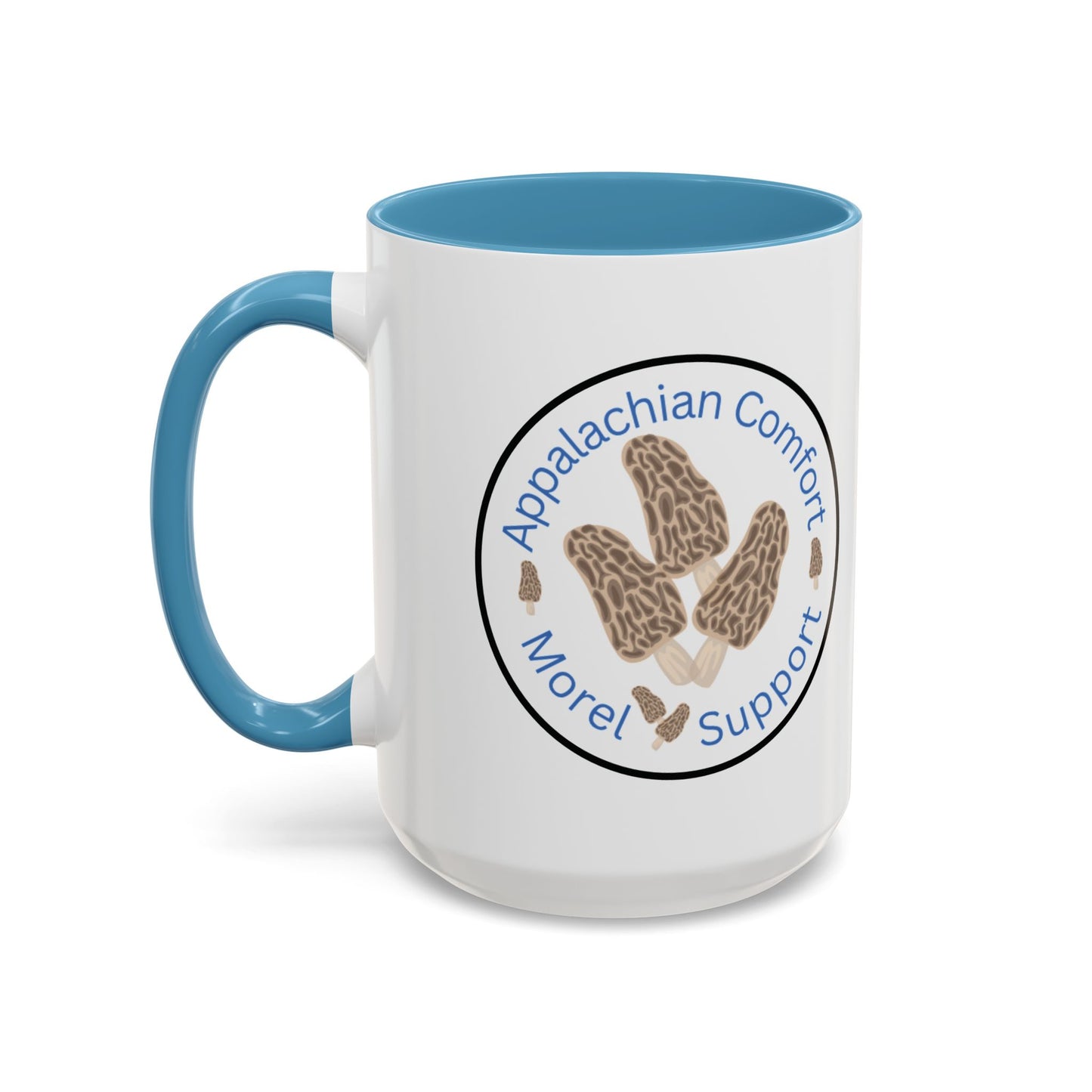 Appalachian Comfort - MOREL Support Coffee Mug, inspired by the tradition of mushroom hunting for the Dry Land Fish in the forests and woods of the Appalachian Mountains - WOMAN OWNED BUSINESS