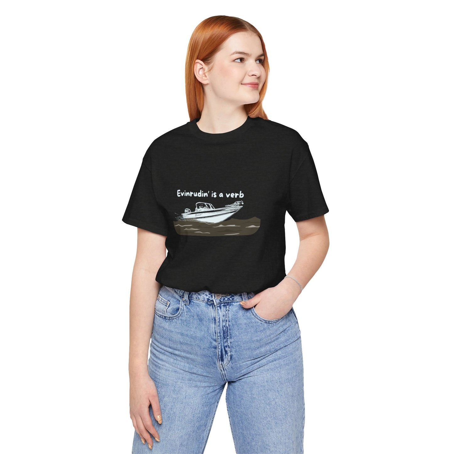 Summer Shirt - EVINRUDE Boat T‑Shirt – "Evinrudin' Is a Verb" Retro Motorboat Tee inspired by days on the lake, river, just out on that water