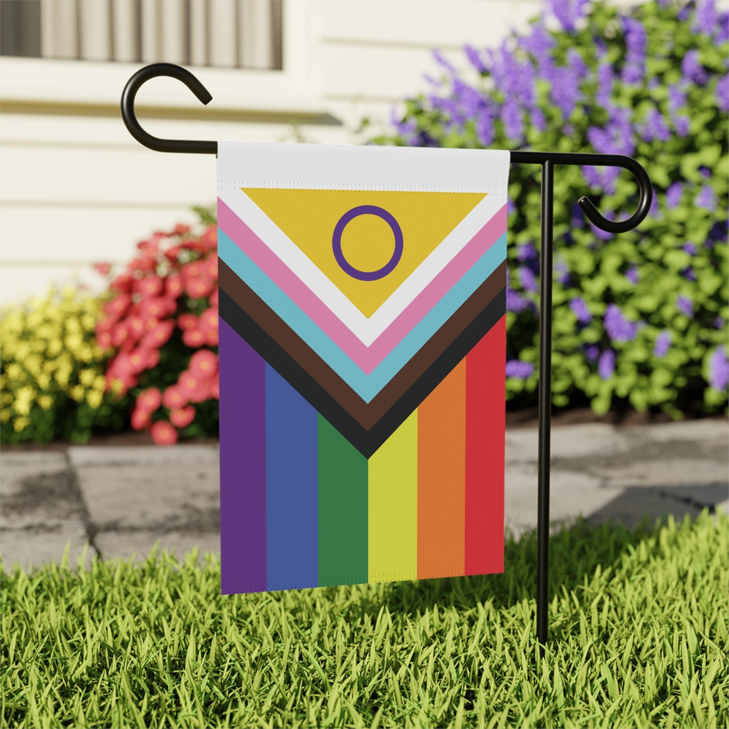 Progress Pride Garden Flag – Inclusive Rainbow House Banner in 2 Sizes - Please Support a Women-Owned Business in Virginia