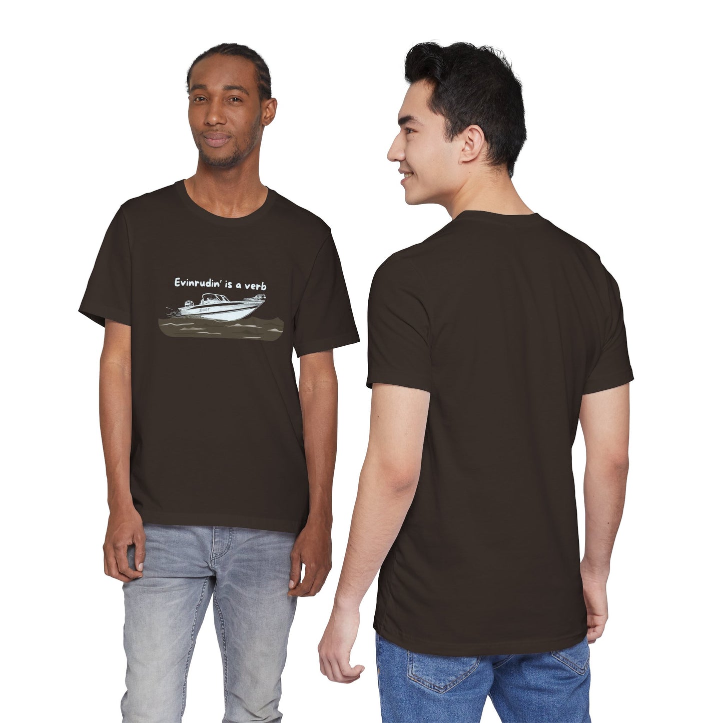 Summer Shirt - EVINRUDE Boat T‑Shirt – "Evinrudin' Is a Verb" Retro Motorboat Tee inspired by days on the lake, river, just out on that water