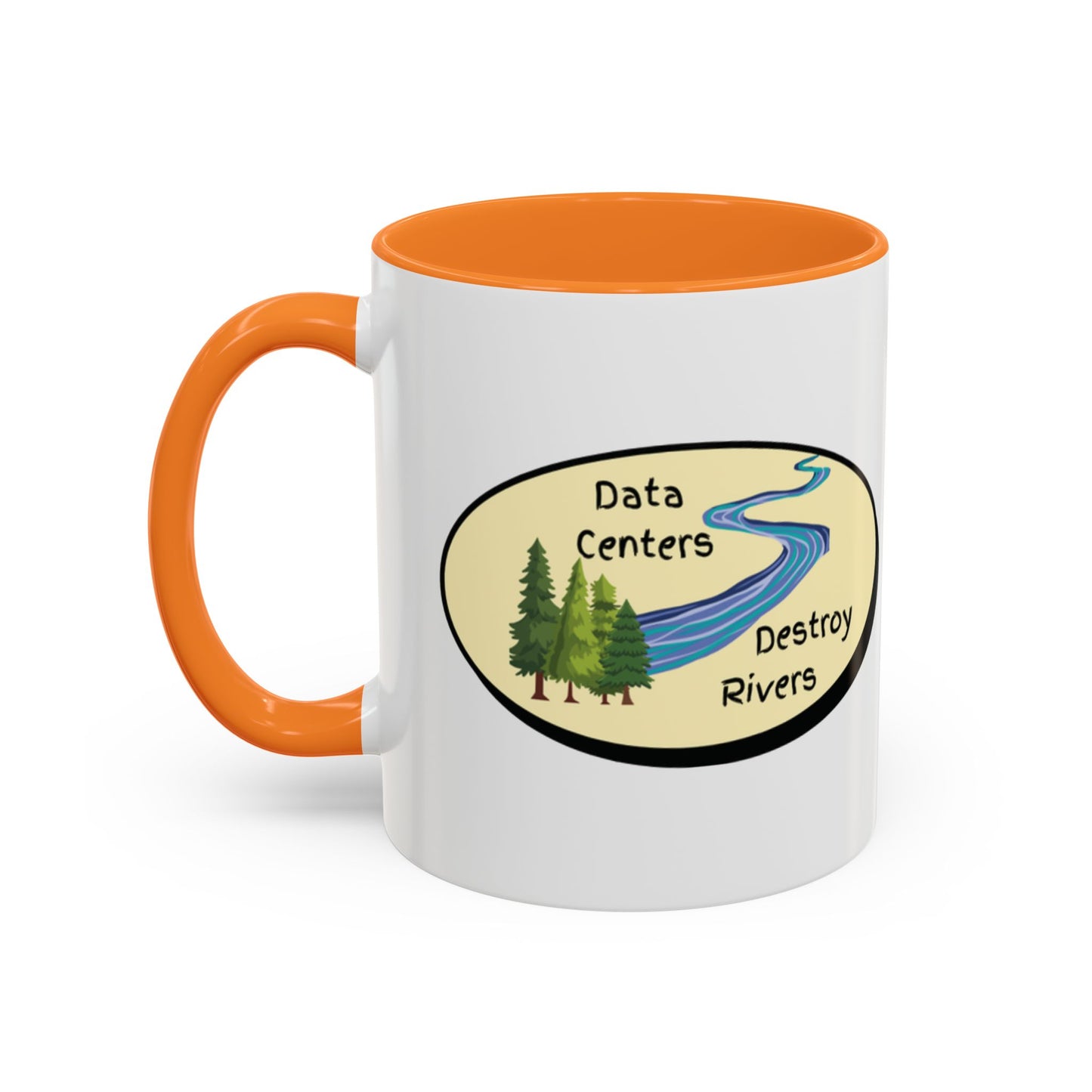 Anti AI Coffee Mug – Funny Novelty 11oz/15oz Color Accent Ceramic Mug