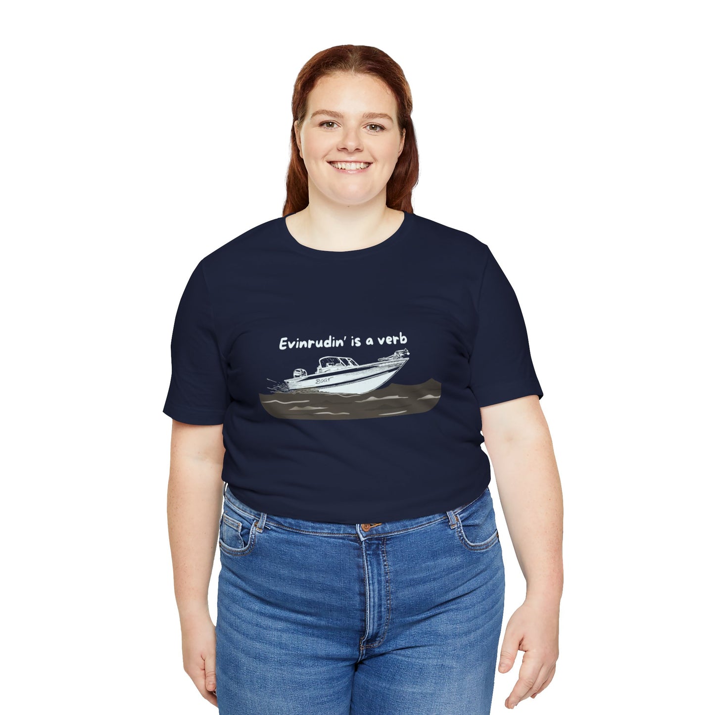Summer Shirt - EVINRUDE Boat T‑Shirt – "Evinrudin' Is a Verb" Retro Motorboat Tee inspired by days on the lake, river, just out on that water