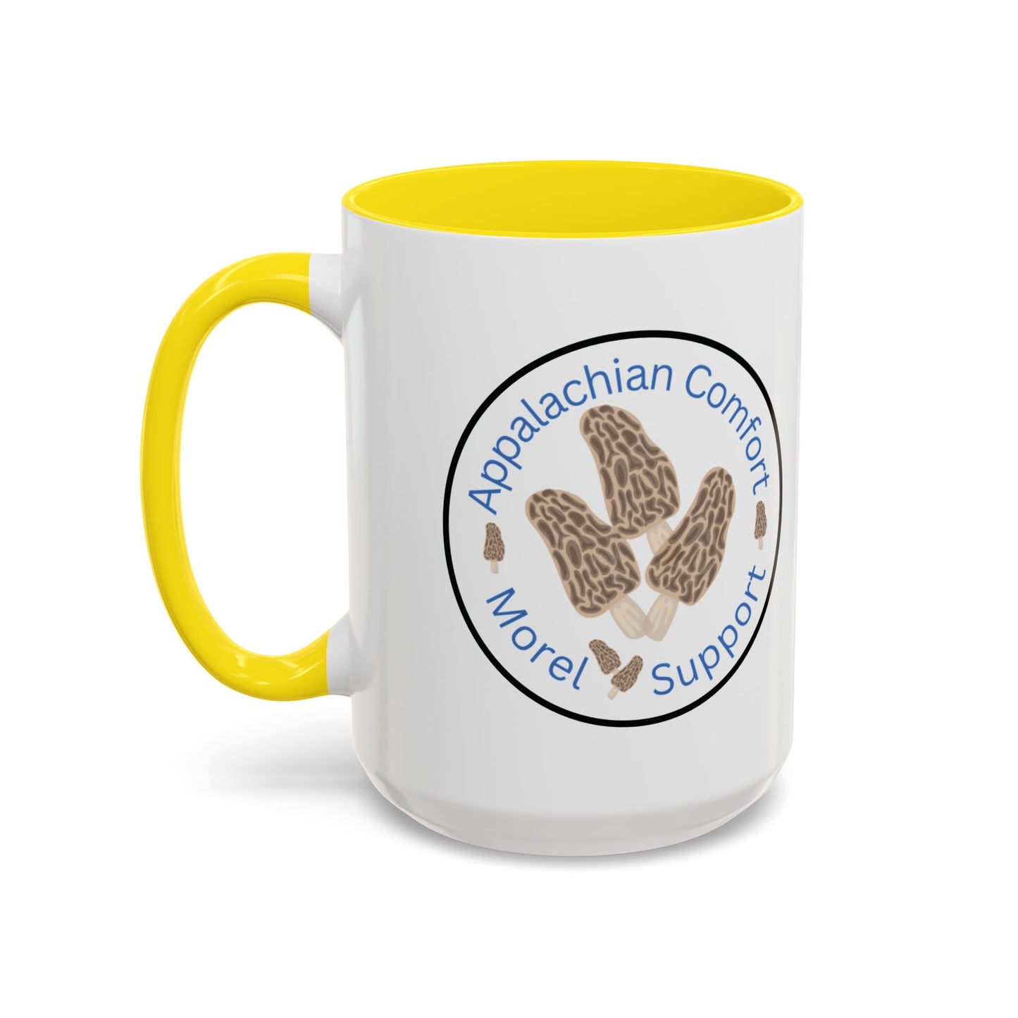 Appalachian Comfort - MOREL Support Coffee Mug, inspired by the tradition of mushroom hunting for the Dry Land Fish in the forests and woods of the Appalachian Mountains - WOMAN OWNED BUSINESS