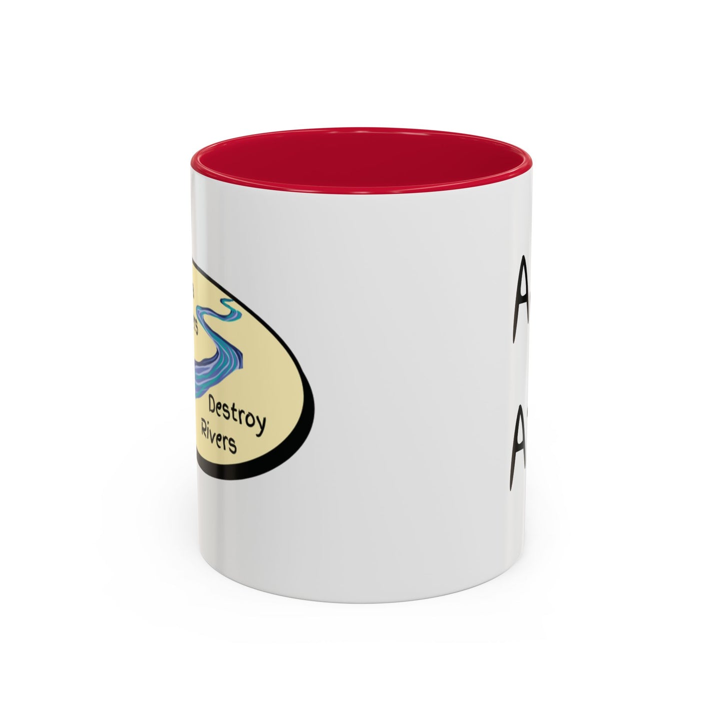 Anti AI Coffee Mug – Funny Novelty 11oz/15oz Color Accent Ceramic Mug