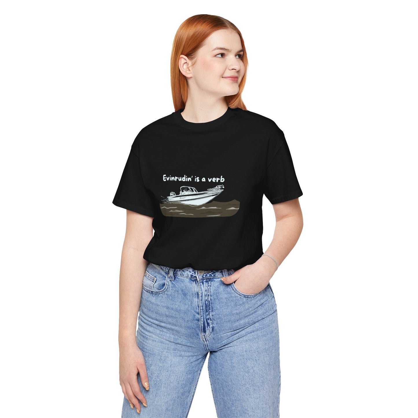Summer Shirt - EVINRUDE Boat T‑Shirt – "Evinrudin' Is a Verb" Retro Motorboat Tee inspired by days on the lake, river, just out on that water