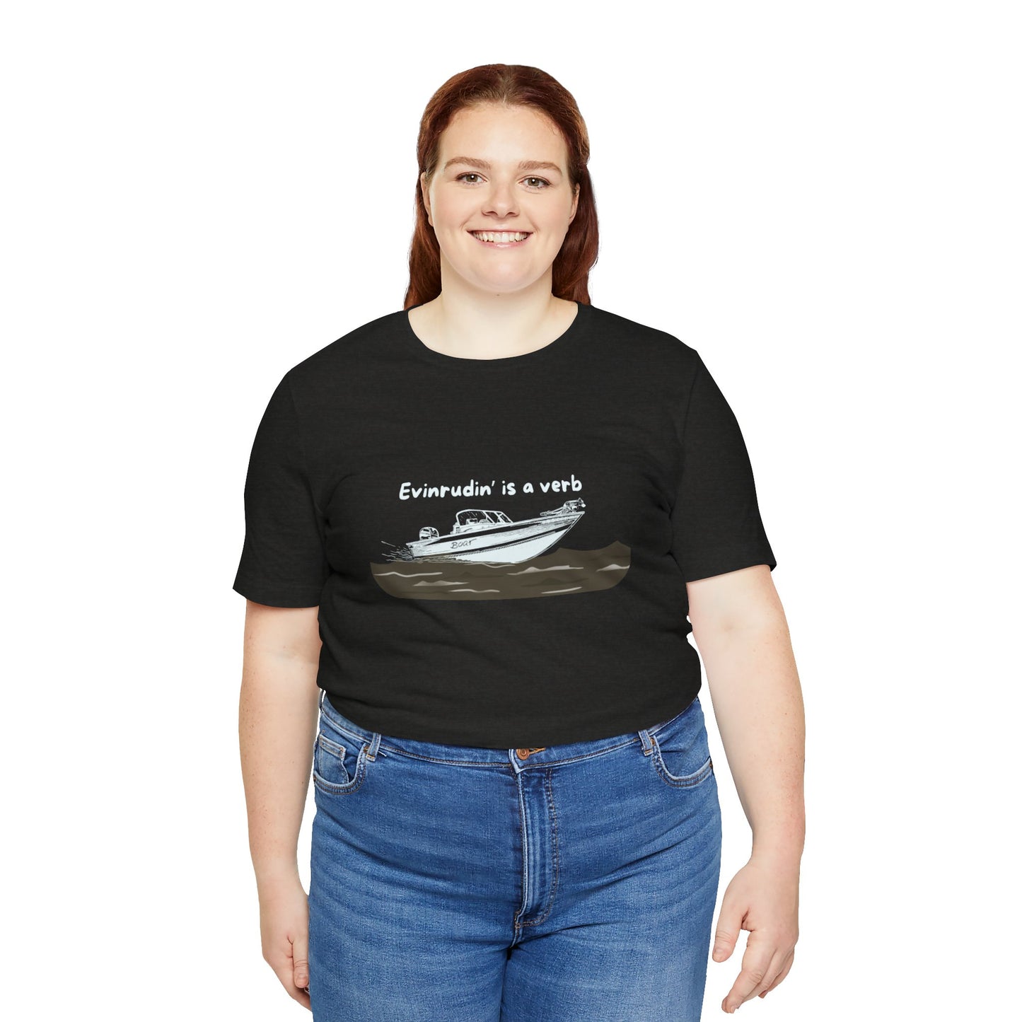 Summer Shirt - EVINRUDE Boat T‑Shirt – "Evinrudin' Is a Verb" Retro Motorboat Tee inspired by days on the lake, river, just out on that water
