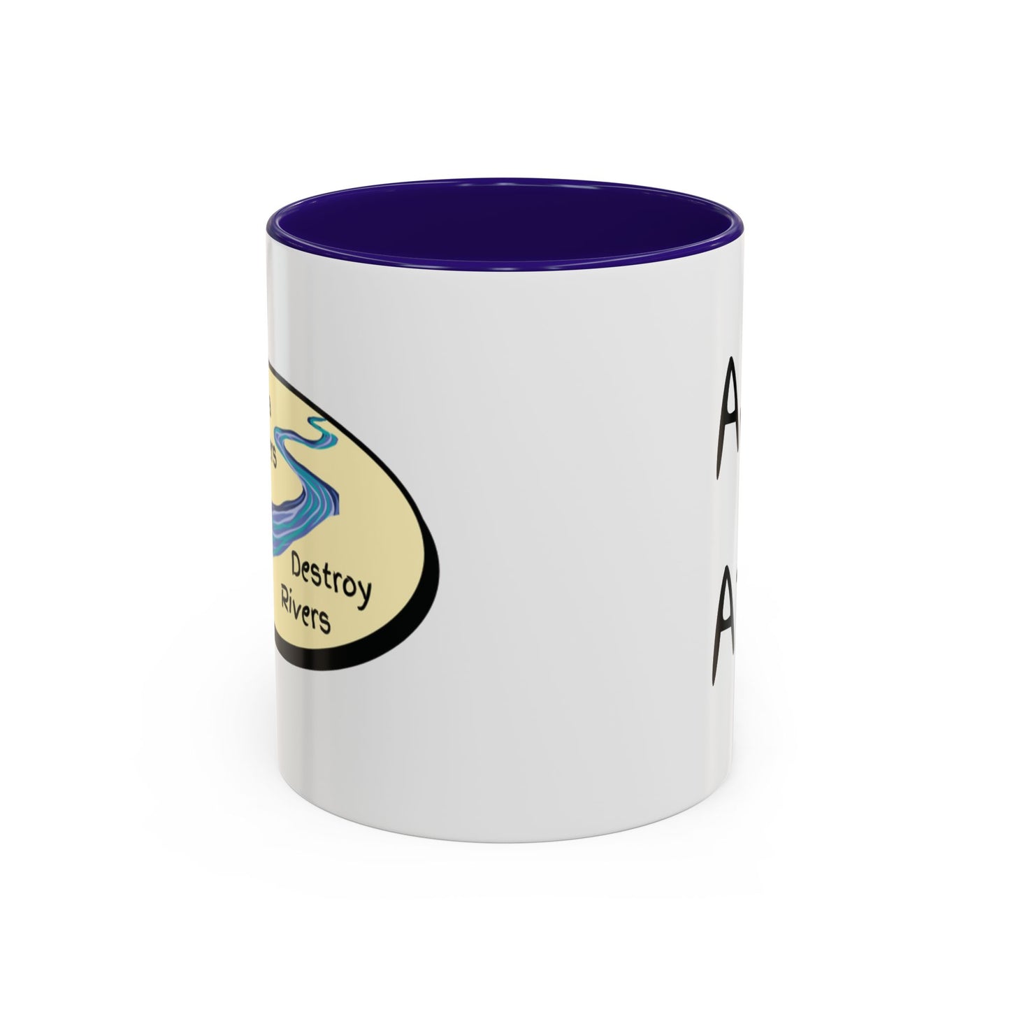 Anti AI Coffee Mug – Funny Novelty 11oz/15oz Color Accent Ceramic Mug