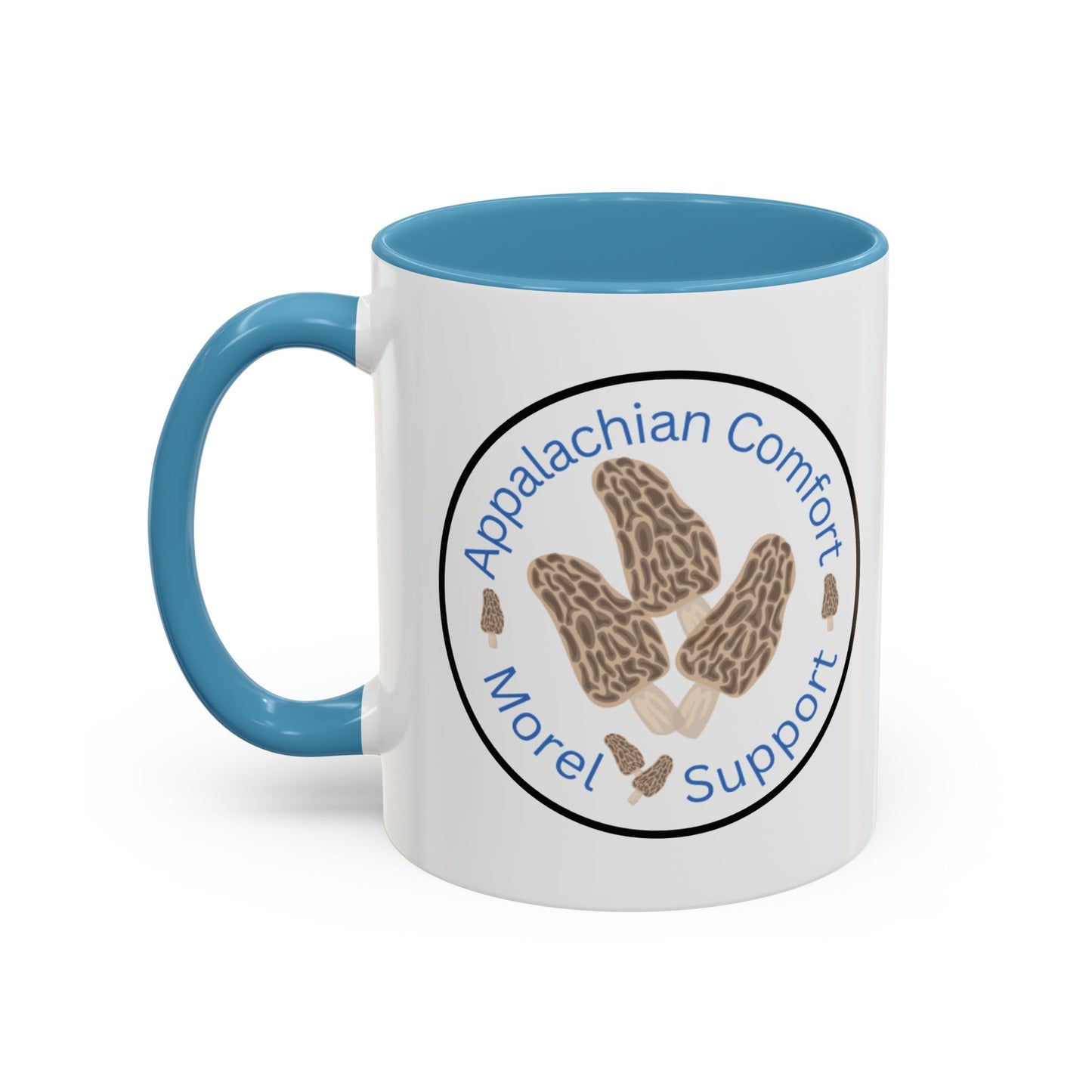 Appalachian Comfort - MOREL Support Coffee Mug, inspired by the tradition of mushroom hunting for the Dry Land Fish in the forests and woods of the Appalachian Mountains - WOMAN OWNED BUSINESS