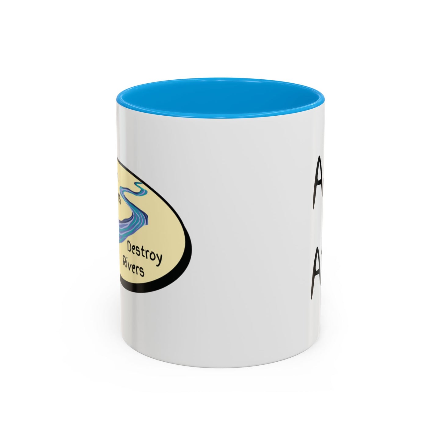 Anti AI Coffee Mug – Funny Novelty 11oz/15oz Color Accent Ceramic Mug