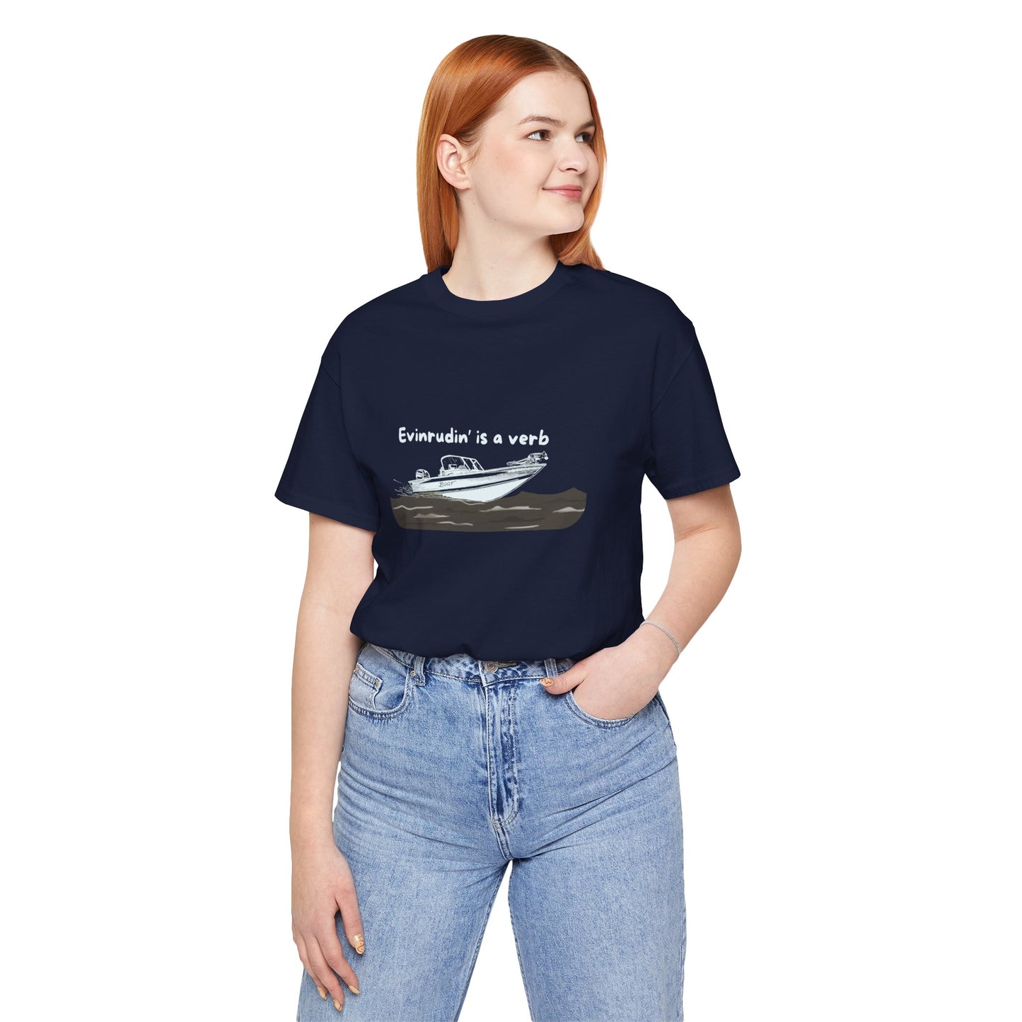 Summer Shirt - EVINRUDE Boat T‑Shirt – "Evinrudin' Is a Verb" Retro Motorboat Tee inspired by days on the lake, river, just out on that water