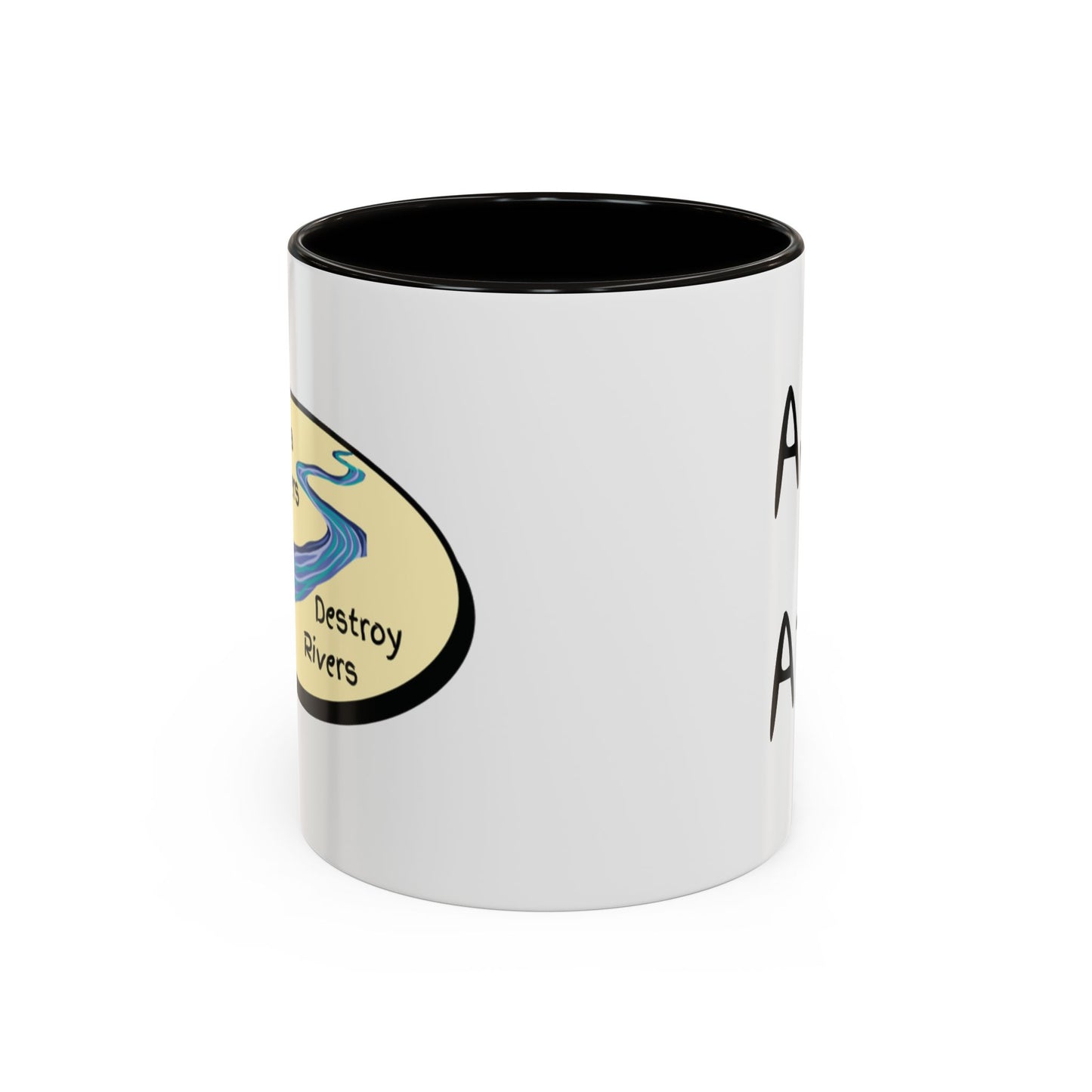 Anti AI Coffee Mug – Funny Novelty 11oz/15oz Color Accent Ceramic Mug