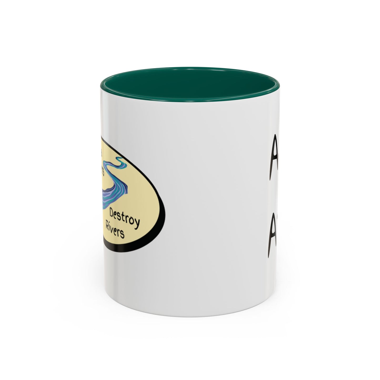 Anti AI Coffee Mug – Funny Novelty 11oz/15oz Color Accent Ceramic Mug