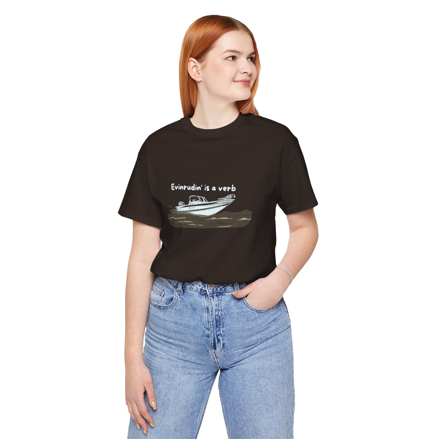 Summer Shirt - EVINRUDE Boat T‑Shirt – "Evinrudin' Is a Verb" Retro Motorboat Tee inspired by days on the lake, river, just out on that water