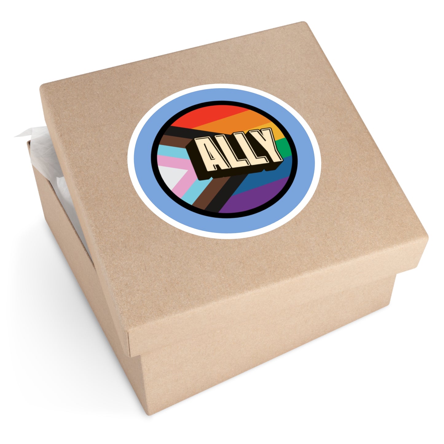 ALLY Pride Sticker — LGBTQIA+ Ally Vinyl Decal