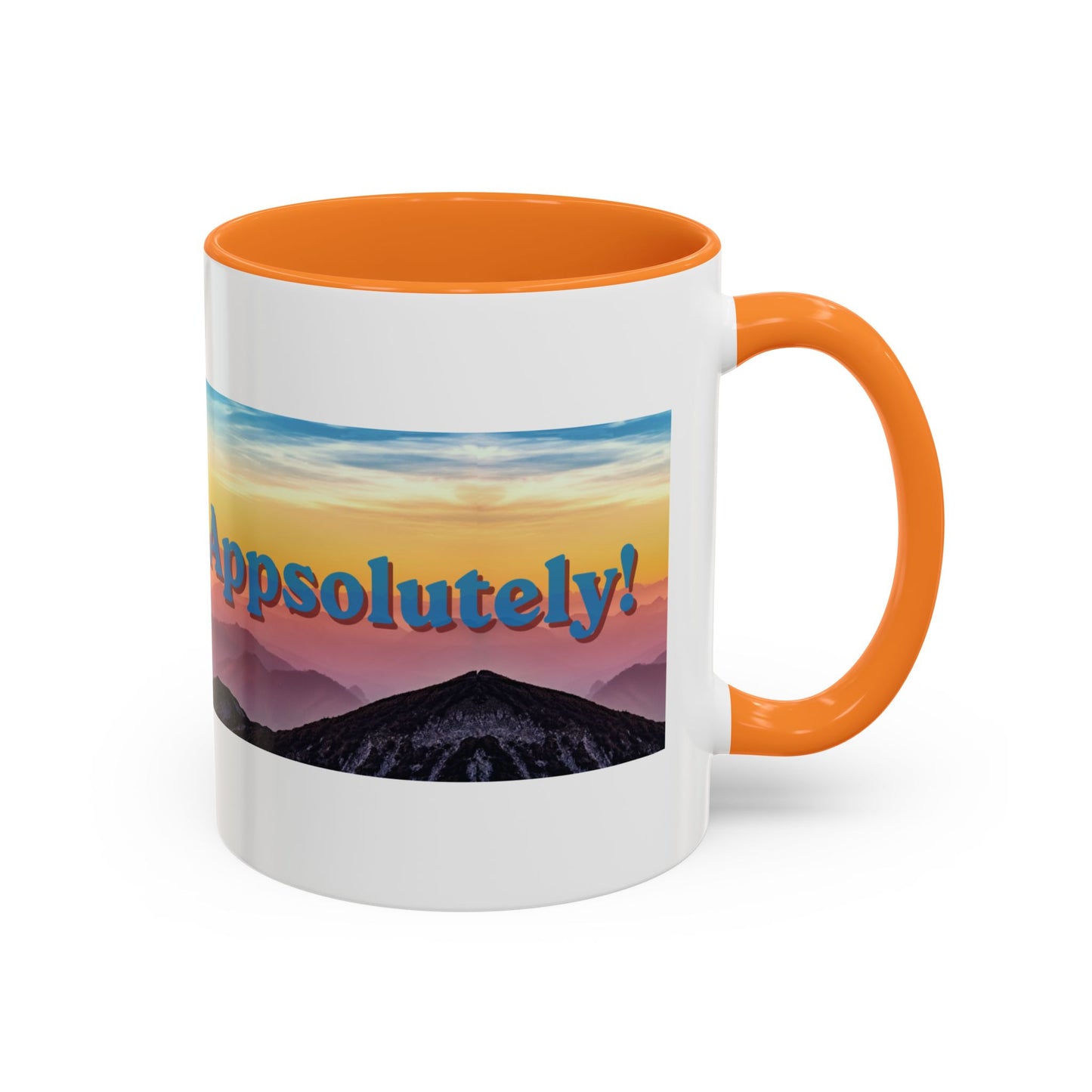 Appalachian Mountain Sunset Mug — "Appalachian? Appsolutely!" Colorful Coffee Cup (11oz/15oz)