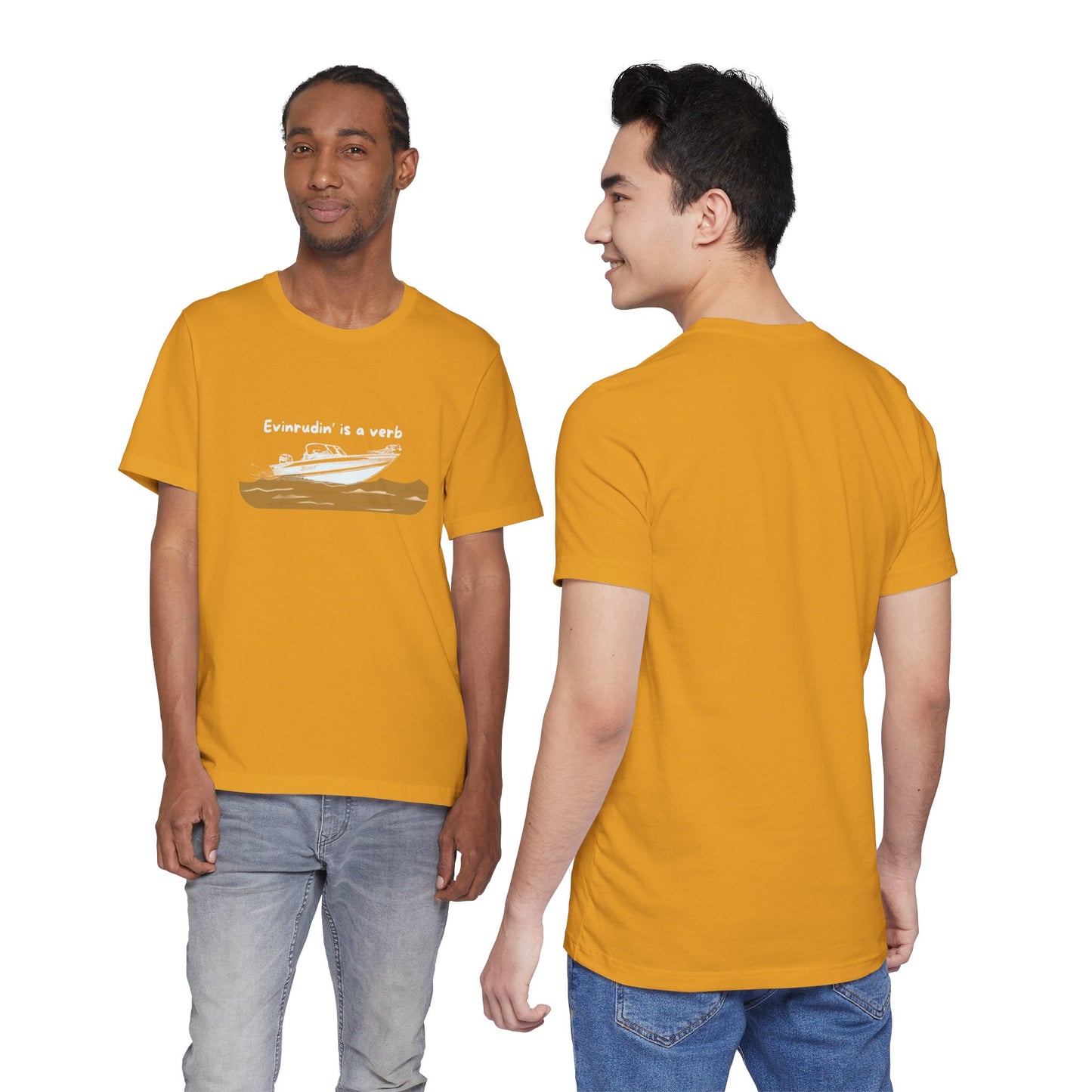 Summer Shirt - EVINRUDE Boat T‑Shirt – "Evinrudin' Is a Verb" Retro Motorboat Tee inspired by days on the lake, river, just out on that water