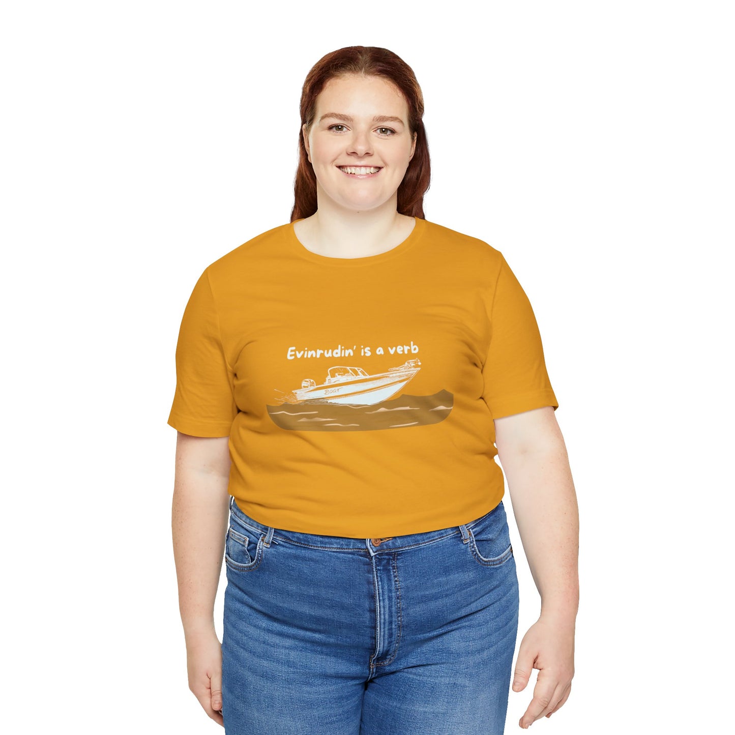 Summer Shirt - EVINRUDE Boat T‑Shirt – "Evinrudin' Is a Verb" Retro Motorboat Tee inspired by days on the lake, river, just out on that water