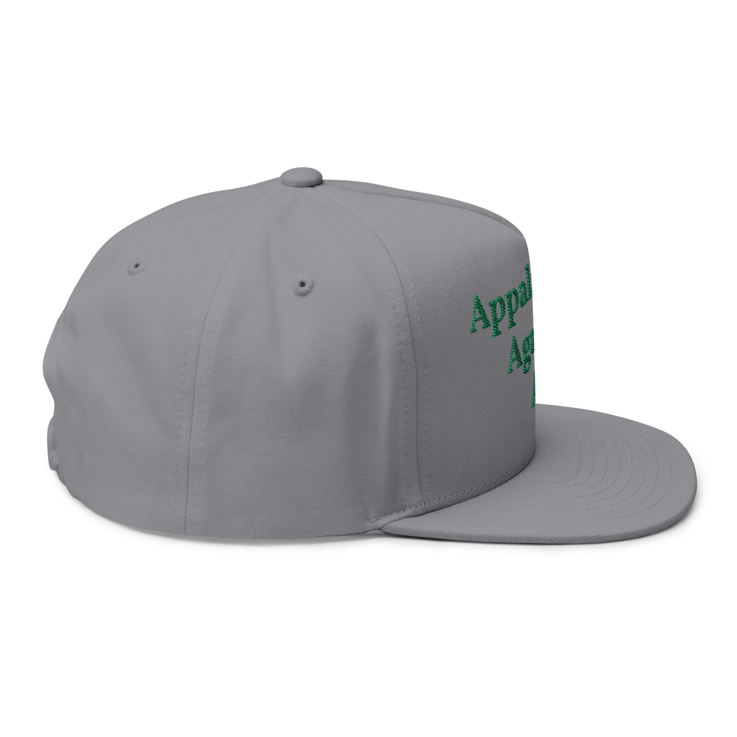 ANTI AI - NO AI hat with Embroidered "Appalachian Against AI" Flat Bill Cap — Statement Hat Against Artificial Intelligence WOMAN OWNED BUSIINESS