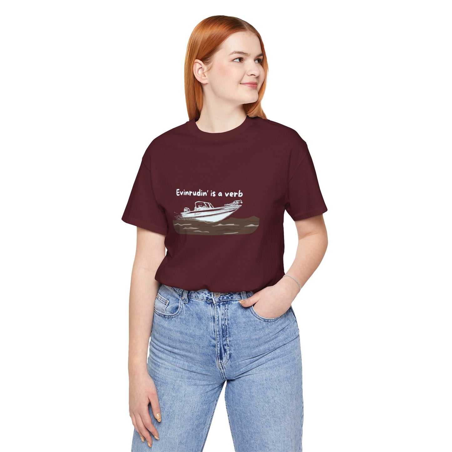 Summer Shirt - EVINRUDE Boat T‑Shirt – "Evinrudin' Is a Verb" Retro Motorboat Tee inspired by days on the lake, river, just out on that water