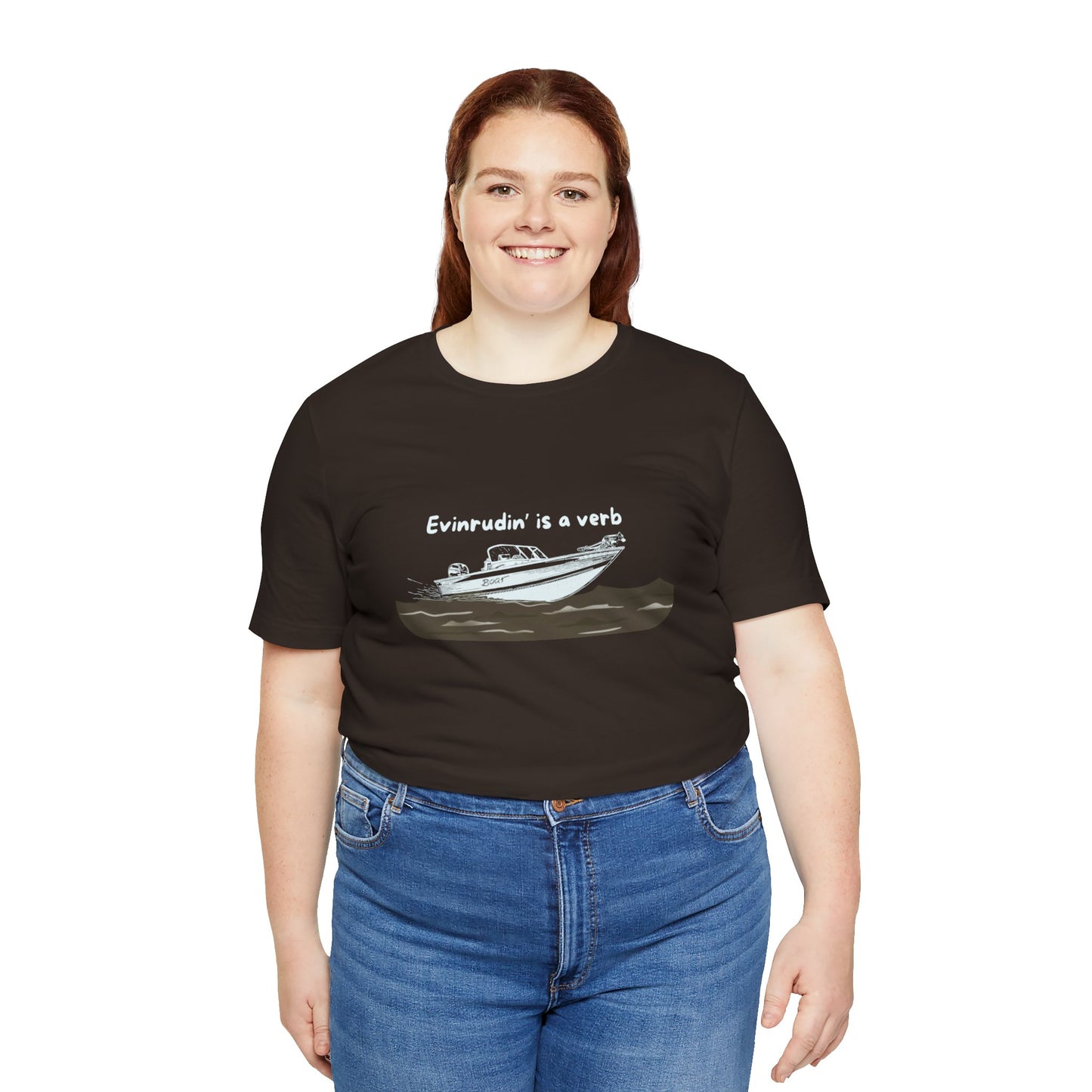 Summer Shirt - EVINRUDE Boat T‑Shirt – "Evinrudin' Is a Verb" Retro Motorboat Tee inspired by days on the lake, river, just out on that water
