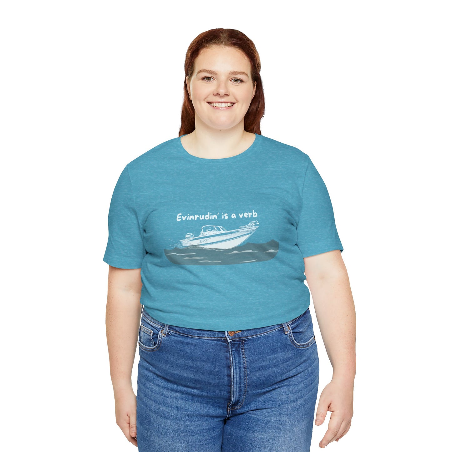 Summer Shirt - EVINRUDE Boat T‑Shirt – "Evinrudin' Is a Verb" Retro Motorboat Tee inspired by days on the lake, river, just out on that water