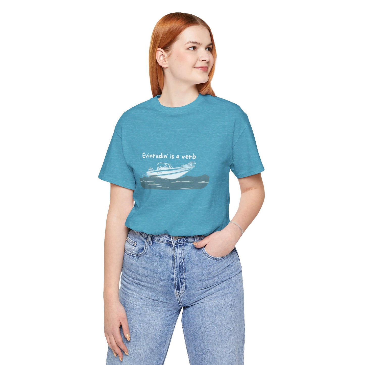 Summer Shirt - EVINRUDE Boat T‑Shirt – "Evinrudin' Is a Verb" Retro Motorboat Tee inspired by days on the lake, river, just out on that water