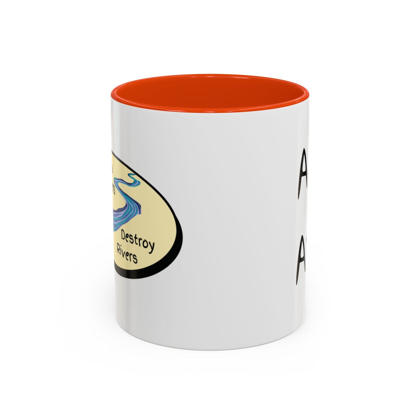 Anti AI Coffee Mug – Funny Novelty 11oz/15oz Color Accent Ceramic Mug