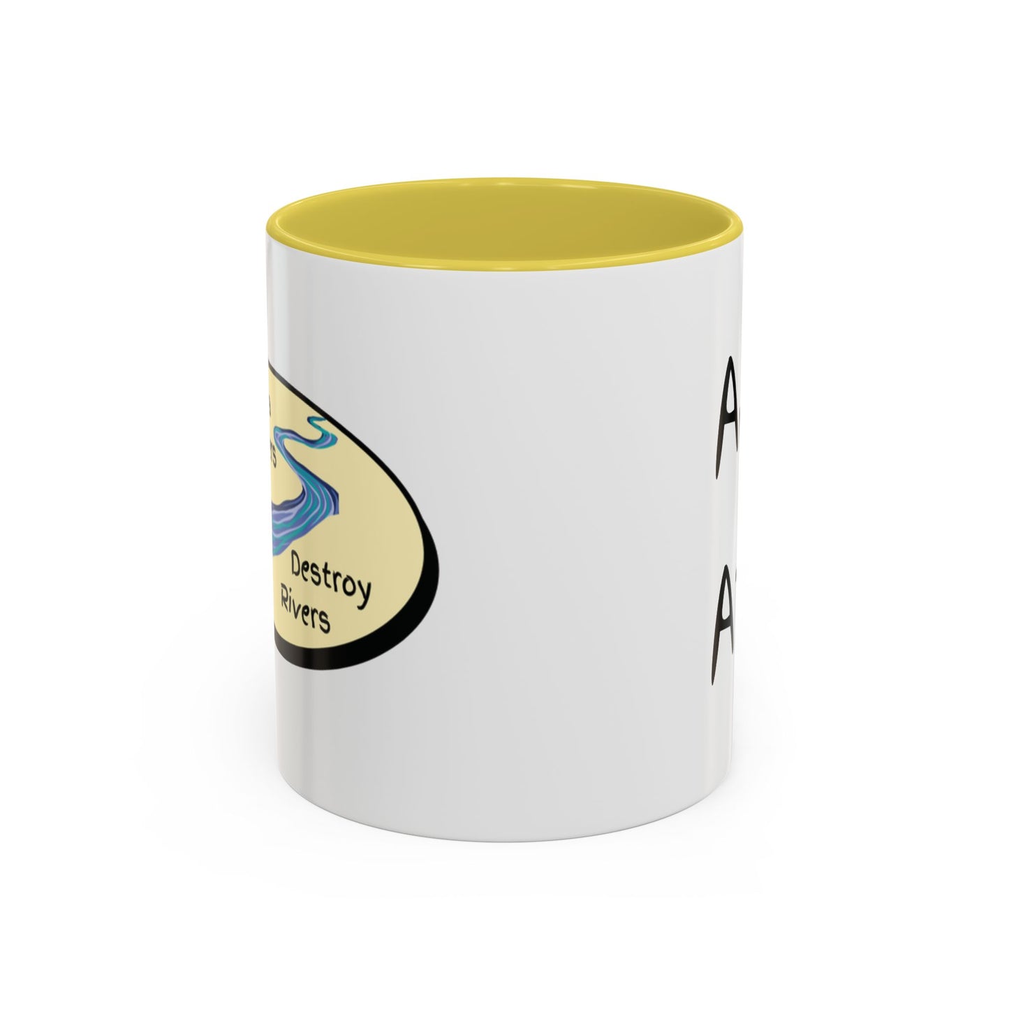 Anti AI Coffee Mug – Funny Novelty 11oz/15oz Color Accent Ceramic Mug