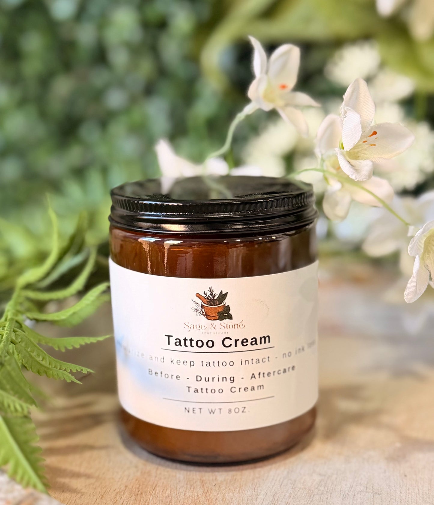 Natural, Organic Tattoo Cream - Hemp Seed Oil, Shea & Mango Butter, Coconut Oil - Protect your tattoos naturally