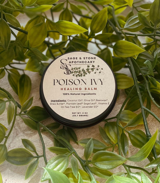Poison Ivy  Healing Balm with Jewelweed & Nettle - All Natural, coconut oil, shea butter - Woman Owned Business Natural Beauty Care