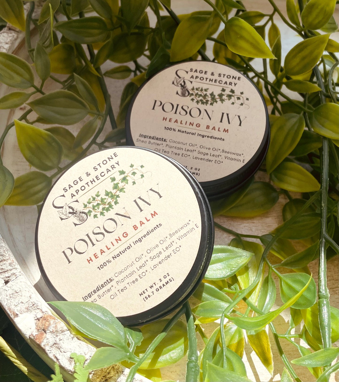 Poison Ivy  Healing Balm with Jewelweed & Nettle - All Natural, coconut oil, shea butter - Woman Owned Business Natural Beauty Care