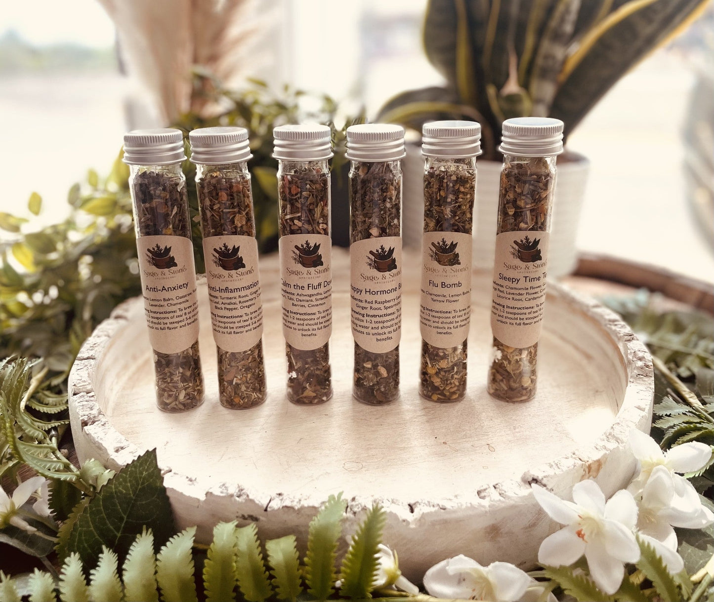 CHOOSE you Loose Leaf Tea Sampler Set - Tea Samplers: FRUITY, MAGICAL, or HEALTH & WELLNESS - Herbal, Organic - 6 tea blends & tea infuser