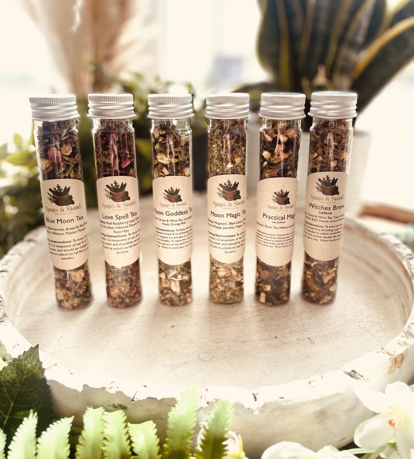 CHOOSE you Loose Leaf Tea Sampler Set - Tea Samplers: FRUITY, MAGICAL, or HEALTH & WELLNESS - Herbal, Organic - 6 tea blends & tea infuser